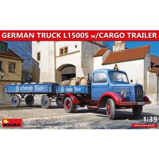 MiniArt 550038023 Maßstab: 1:35 Dt. LKW MB L1500S m. Anhänger