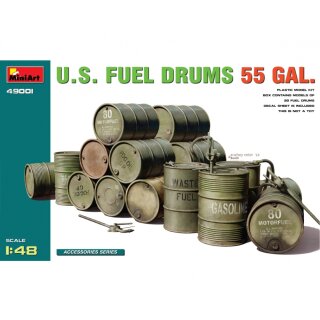 MiniArt 550049001 Maßstab: 1:48 US Kraftstofffässer 55 GAL (20)