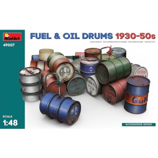 MiniArt 550049007 Maßstab: 1:48 Öl-/Kraftstofffässer 1930-50 (20)
