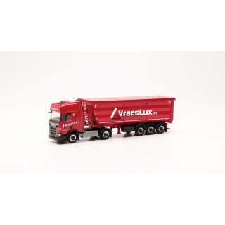 Herpa 316859 Scania CR 20 HD Stahlrundmulden-Sattelzug, VracsLux (L)  Maßstab 1:87