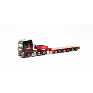 Herpa 316934 MAN TGX GX 6x2 Semitieflade-Sattelzug, Mammoet (NL)  Maßstab 1:87