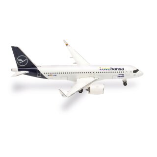 Herpa 537155 Airbus A320neo Lufthansa Lovehansa  Maßstab 1:500
