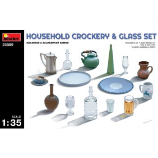 MiniArt 550035559 Maßstab: 1:35 Geschirr- und Gläser-Set