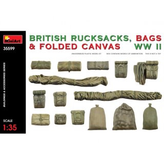 MiniArt 550035599 Maßstab: 1:35 WW2 Brit. Rucksäcke/ Planen / Taschen