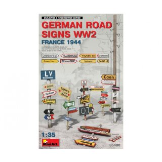 MiniArt 550035600 Maßstab: 1:35 WW2 Dt. Verkehrszeichen France 1944