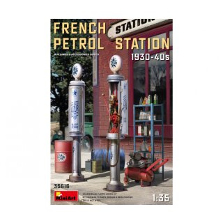 MiniArt 550035616 Maßstab: 1:35 Fran. Zapfsäulen-Set m. Zubehör 1930-40