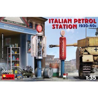 MiniArt 550035620 Maßstab: 1:35 Ital. Zapfsäulen-Set m. Zubehör 1930-40