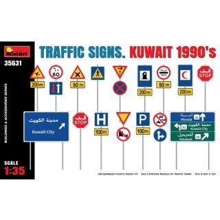 MiniArt 550035631 Maßstab: 1:35 Verkehrszeichen Kuwait 1990