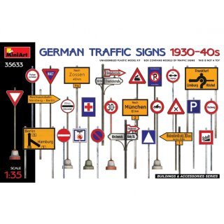 MiniArt 550035633 Maßstab: 1:35 Deutsche Verkehrszeichen 1930-40