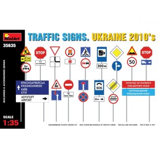 MiniArt 550035635 Maßstab: 1:35 Verkehrszeichen Ukraine 2010