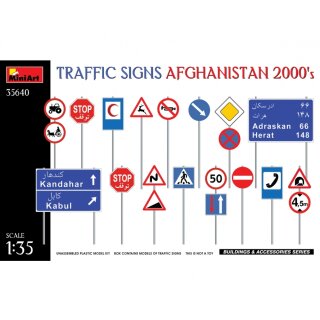 MiniArt 550035640 Maßstab: 1:35 Verkehrszeichen Afghanistan 2000