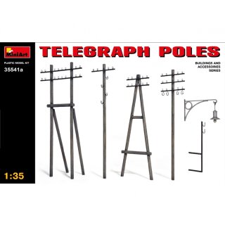 MiniArt 55035541A Maßstab: 1:35 Telegraphenmasten Holz