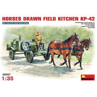 MiniArt 550035057 Maßstab: 1:35 Feldküche KP-42 Pferdegespann (2+1)
