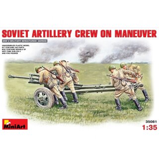 MiniArt 550035081 Maßstab: 1:35 Sov. PaK ZiS-3 m. Crew (5) im Manöver