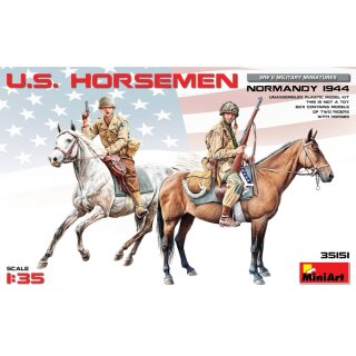 MiniArt 550035151 Maßstab: 1:35 Fig. US Soldaten reitend Normandie 1944 (2)