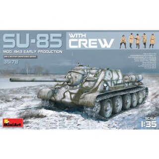 MiniArt 550035178 Maßstab: 1:35 SU-85 Früh. Prod. 1943 mit Besatzung (5)