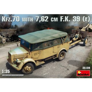 MiniArt 550035189 Maßstab: 1:35 Dt. Kfz.70 m. Pak 7,62 cm F.K.39(r)