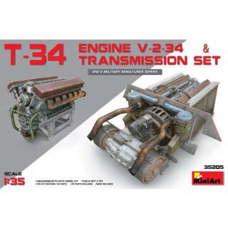 MiniArt 550035205 Maßstab: 1:35 T-34 Motor (V-2-34) m.Getriebeblock