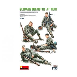 MiniArt 550035266 Maßstab: 1:35 Fig. Dt. Infanterie-Soldaten in Ruhe (4)