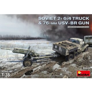 MiniArt 550035272 Maßstab: 1:35 Sov. 2 t LKW 6x4 m. 76mm USV-BR Pak