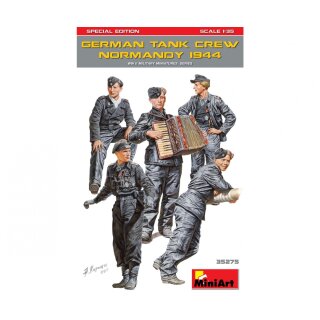 MiniArt 550035275 Maßstab: 1:35 Dt. Panzerbesatzung Normandie 1944 (5) SE