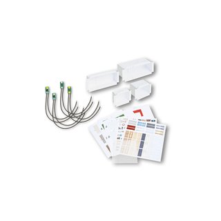 Noch 51250 H0 micro-rooms LED-Gebäude-Beleuchtungs-Set, Start-Set mit 4 LEDs + 8 Innenräumen