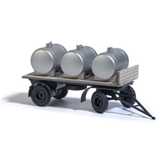 Busch 53326 HL 80 Anhänger mit Wasserfässern  Maßstab 1:87
