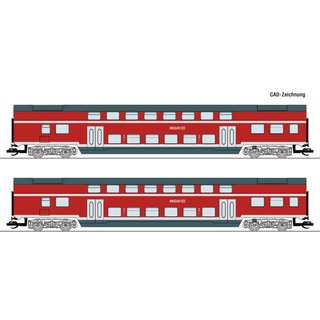 Roco 6280009 2-tlg. Set 2: Doppelstockwagen, DB AG, Ep.VI  Spur TT
