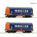 Roco 6680006 2-tlg. Set: Schiebeplanenwagen, Wascosa,...
