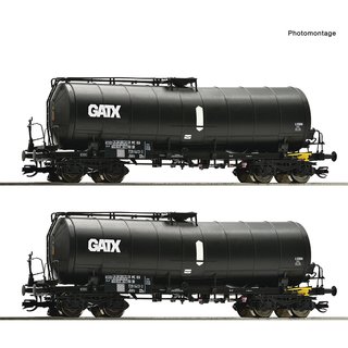 Roco 6680002 2-tlg. Set: Knickkesselwagen, GATX, Ep.VI  Spur TT