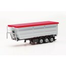 Herpa 077057-002 Stahlmulden-Auflieger, silber mit roter...