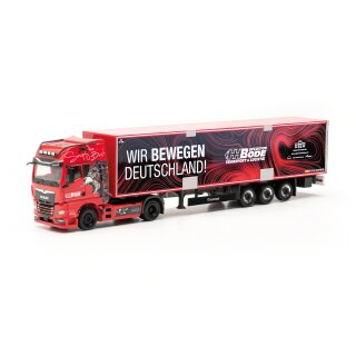 Herpa 317139 MAN TGX GX Kühlkoffer-Sattelzug, HH Bode/Wir bewegen Deutschland  Maßstab 1:87