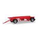 Herpa 076289 Anhänger Abrollmulde, rot, 2 achs...