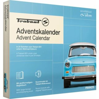 IXO  IXO-BS67115  Trabant 601 Adventskalender, Bausatz mit Sound  Maßstab: 1:43