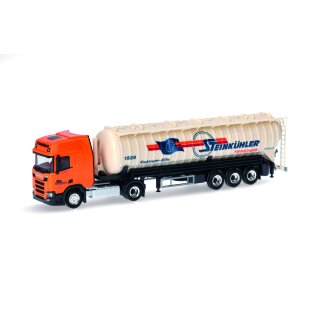 *Herpa 953948 Scania CR 20 HD Saugsilo-Sattelzug, Steinkühler  Maßstab: 1:87