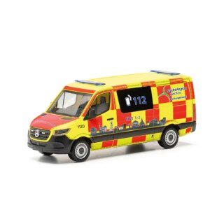 Herpa 097741 MB Sprinter 18 Halbbus FD, Rettungsdienst Aachen  Maßstab 1:87