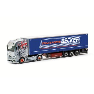 Herpa 317313 MAN TGX GX Planen-Sattelzug, Decker Düren  Maßstab 1:87