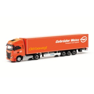Herpa 317344 Iveco S-Way LNG Koffer-Sattelzug, Gebrüder Weiss (A/D)  Maßstab 1:87