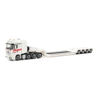 Herpa 317412 MB Actros Giga Tieflade-Sattelzug, Strabag  Maßstab 1:87