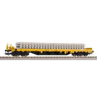 Piko 24501 Spur H0 Flachwagen Rs Bauzug, Ep. VI  beladen mit Betonschwellenstapel