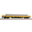 Piko 24501 Spur H0 Flachwagen Rs Bauzug, Ep. VI  beladen...