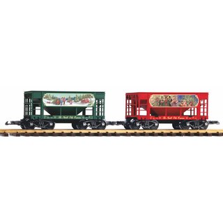 Piko 38951 Spur G  2er Set Schüttgutwagen Weihnachten