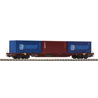 Piko 54687 Spur H0 Tragwagen Sgnss, NS, Ep. VI, beladen mit 3 Containern