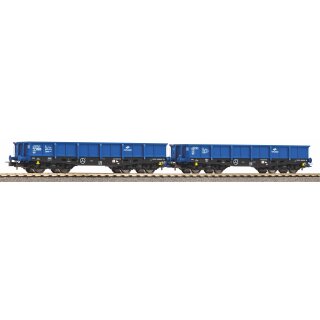 Piko 58285 Spur H0 2er Set Niederbordwagen 401Zp, PKP, Ep. VI