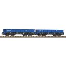 Piko 58285 Spur H0 2er Set Niederbordwagen 401Zp, PKP,...