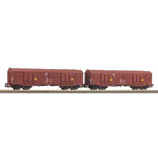 Piko 58286 Spur H0 2er Set gedeckter Güterwagen 401Ka, PKP, Ep. IV