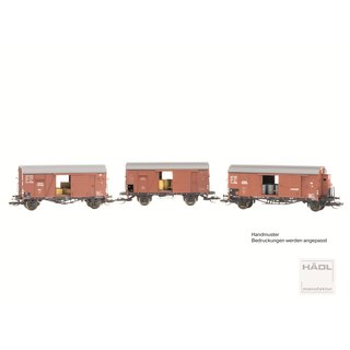 Güterw.-Set #6: 2x  Oppeln,1x Kassel, DR, Ep. IV  Spur TT