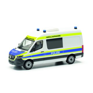 Herpa 097758 MB Sprinter 18 Halbbus HD, Polizei NRW/Unfallaufnahme  Maßstab 1:87