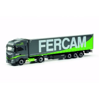 Herpa 315029 Iveco S-Way LNG Gardinenplanen-Sattelzug, Fercam (I)  Maßstab 1:87