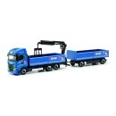 Herpa 315265 Iveco S-Way LNG Pritschen-Hängerzug mit...